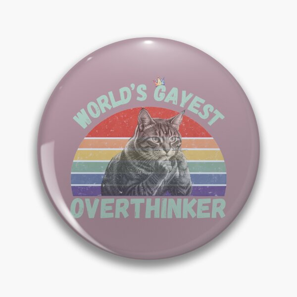 Item preview, World’s Gayest Overthinker For Proud Overthinkers In Grey Pink designed and sold by Rainbow-Nation.
