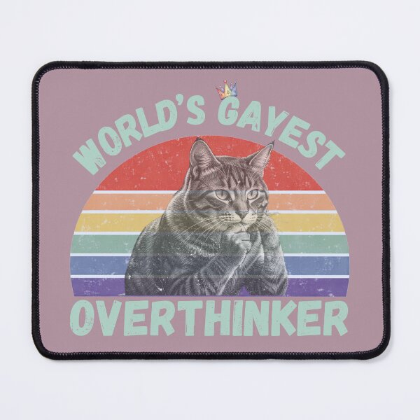 Item preview, World’s Gayest Overthinker For Proud Overthinkers In Grey Pink designed and sold by Rainbow-Nation.