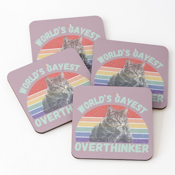 Item preview, World’s Gayest Overthinker For Proud Overthinkers In Grey Pink designed and sold by Rainbow-Nation.