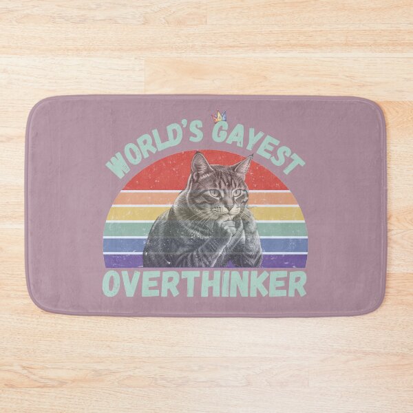 Item preview, World’s Gayest Overthinker For Proud Overthinkers In Grey Pink designed and sold by Rainbow-Nation.