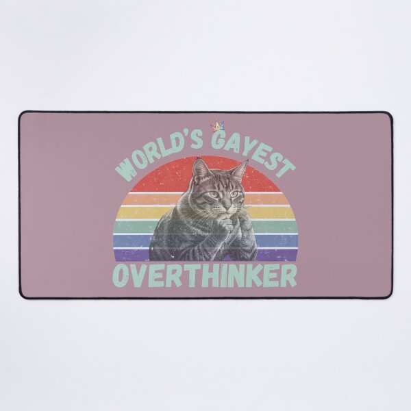 Item preview, World’s Gayest Overthinker For Proud Overthinkers In Grey Pink designed and sold by Rainbow-Nation.