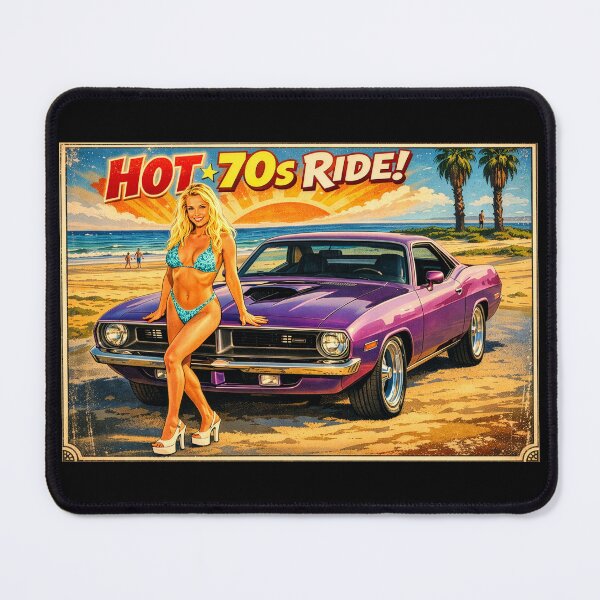 Item preview, Hot 70s Ride Vintage Poster designed and sold by SteadyRolling.