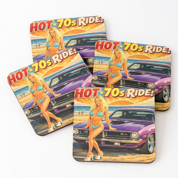 Item preview, Hot 70s Ride Vintage Poster designed and sold by SteadyRolling.