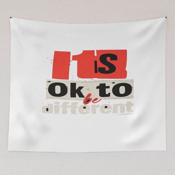 Item preview, It’s OK to Be Different Quote Design – Positive Self‑Love, Inclusivity & Empowerment Typography Art designed and sold by Bright Nest Studio.