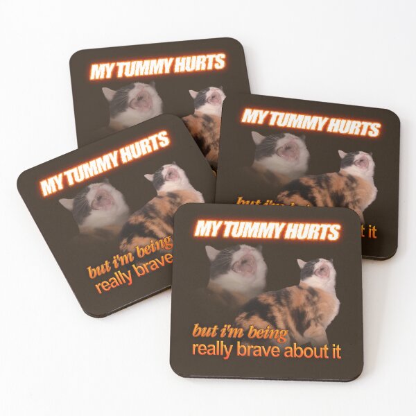 Item preview, My Tummy Hurts Cat Meme designed and sold by snazzyseagull.