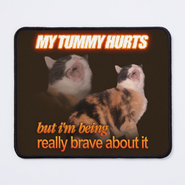 Item preview, My Tummy Hurts Cat Meme designed and sold by snazzyseagull.