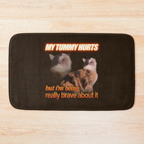 Item preview, My Tummy Hurts Cat Meme designed and sold by snazzyseagull.