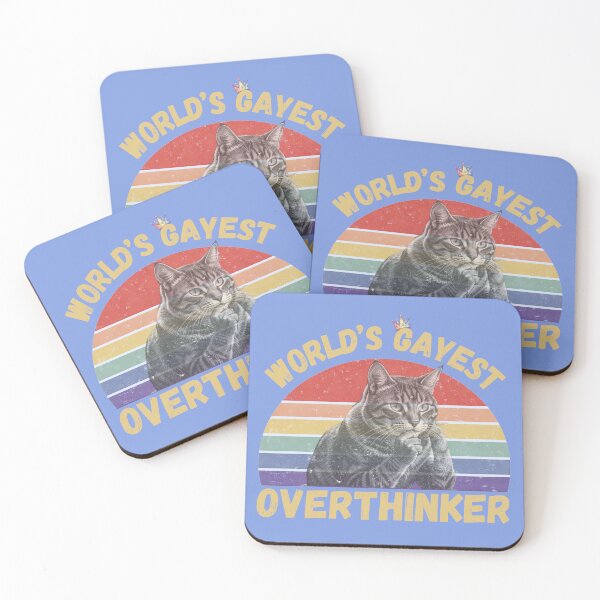 Item preview, World’s Gayest Overthinker For Proud Overthinkers In Blue designed and sold by Rainbow-Nation.