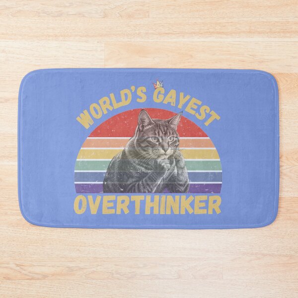Item preview, World’s Gayest Overthinker For Proud Overthinkers In Blue designed and sold by Rainbow-Nation.