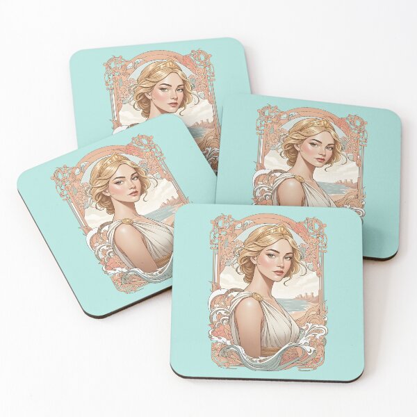 Item preview, Elegant Art Nouveau Helen of Troy Mythological Queen designed and sold by BorgSpareParts.