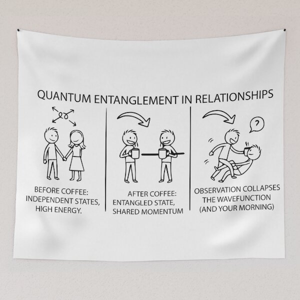 Item preview,   Quantum Entanglement Coffee Physics Humor - xkcd Style  T-Shirt designed and sold by callmemmed.