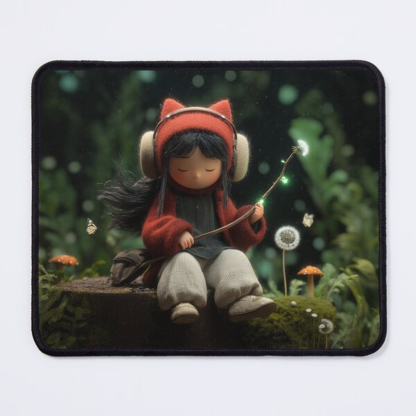 Item preview, Firefly Forest Reading Girl designed and sold by BingYü · ✦.
