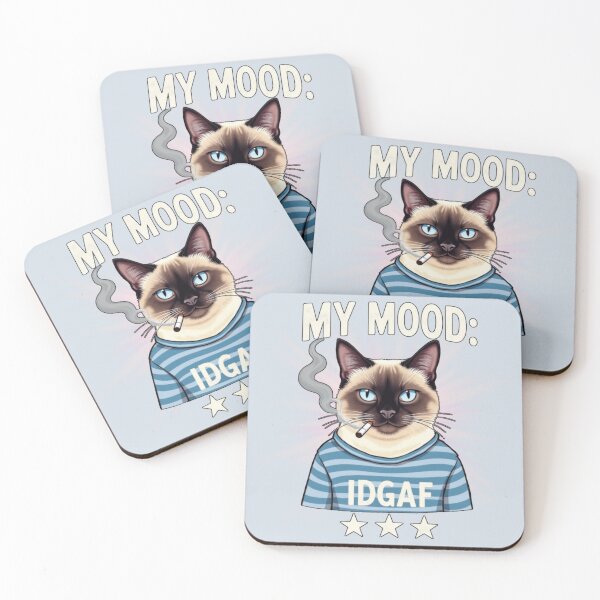Item preview, Sassy Siamese Cat Mood - IDGAF Sarcastic Cat Design designed and sold by PriyaMagic.