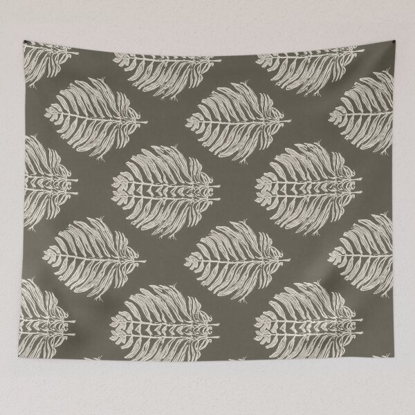 Item preview, Fern Botanical Pattern – Urban Botanica No.03 (Warm Taupe) designed and sold by GreennieArt.