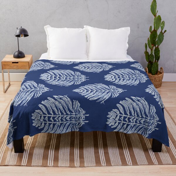 Item preview, Fern Botanical Pattern – Urban Botanica No.03 (Midnight Blue) designed and sold by GreennieArt.