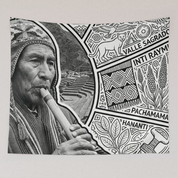 Item preview, Melody of the Sacred Valley: Traditional Andean Musician designed and sold by HANANTI.