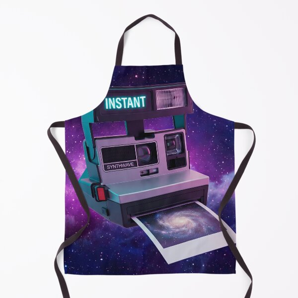 Item preview, Retro Neon Instant Camera in Space - Synthwave Galaxy Art designed and sold by powersunlight.