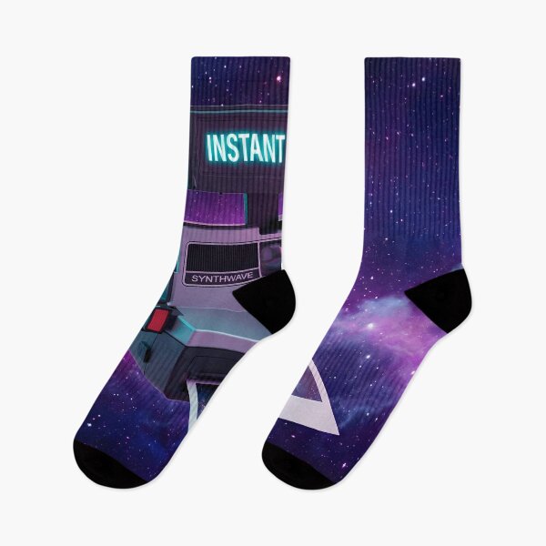 Item preview, Retro Neon Instant Camera in Space - Synthwave Galaxy Art designed and sold by powersunlight.