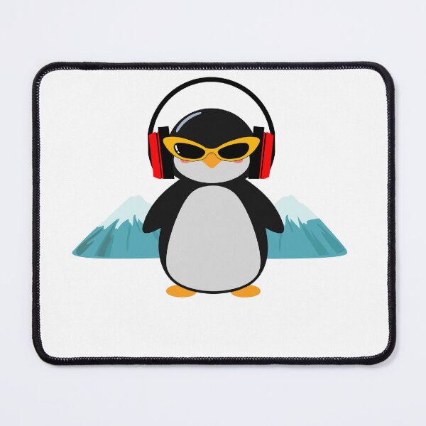 Item preview, Cool Penguin with Headphones designed and sold by TrendPixie.