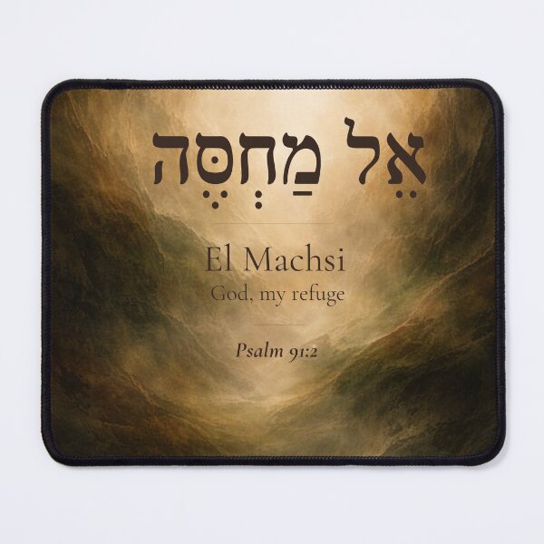 Item preview, El Machsi - Hebrew Name of God | Psalm 91:2 | Christian Faith Gift designed and sold by Script-Light.