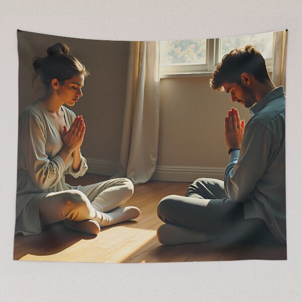 Item preview, Praying Couple in Quiet Surrender - Seeking God designed and sold by Pastor Reeves Studio.