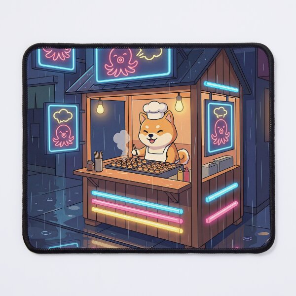 Item preview, Chef Shiba's Neon Takoyaki Stand designed and sold by Neural Dream.