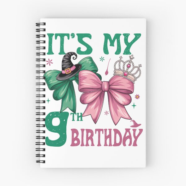 Item preview, 9th Birthday Girl Witch Pink Green 9 Year Old Birthday Girl designed and sold by Night Forest.