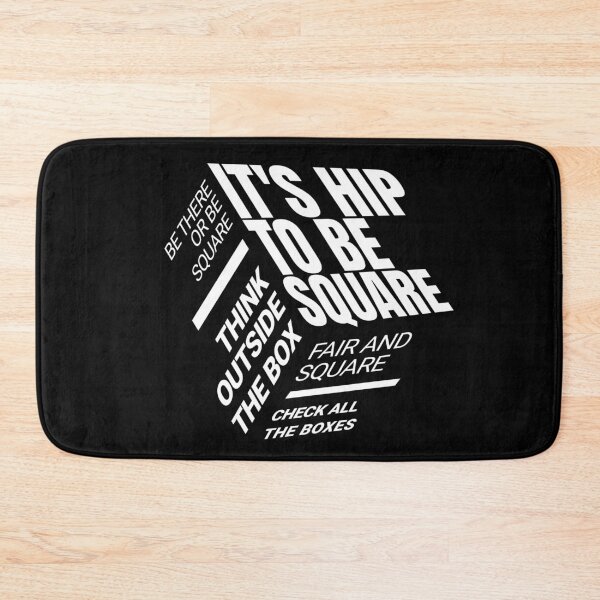 Item preview, It’s Hip To Be Square – Bold Isometric Typography Motivational Design designed and sold by Rhu Creations.