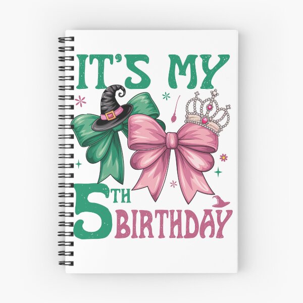 Item preview, 5th Birthday Girl Witch Pink Green 5 Year Old Birthday Girl designed and sold by Night Forest.