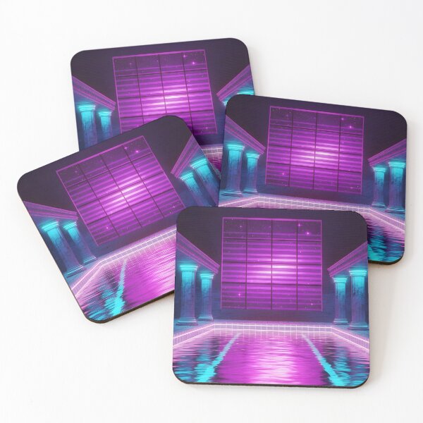 Item preview, Neon Vaporwave Pool Rooms - Aesthetic Liminal Space Art designed and sold by powersunlight.