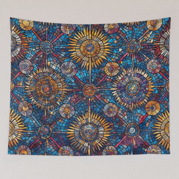 Item preview, Sunflower Mosaic: Radiant Blooms in Geometric Splendor designed and sold by Virtuals1.