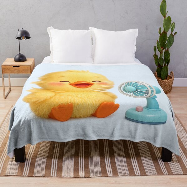 Item preview, Cute Duckling with Cooling Fan | Kawaii Summer Chill Art designed and sold by Moons Studio.