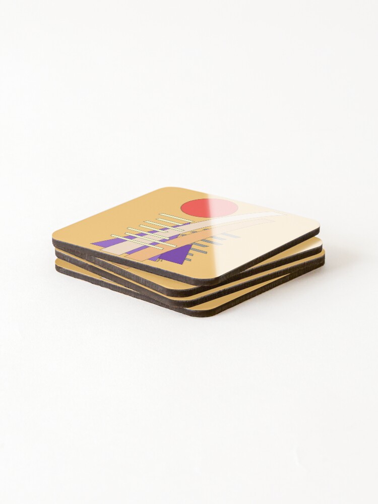 Thumbnail 4 of 5, Coasters (Set of 4), Abstract Sun, Shadows, Reflections, and Structures designed and sold by RHFay.