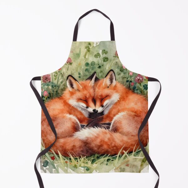Item preview, Valentine's Day Love: Cuddling Foxes in Clover designed and sold by ACuriousshoppe.