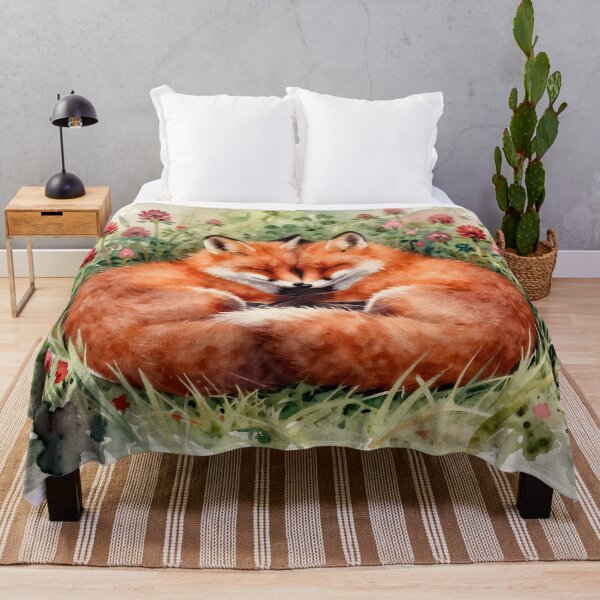 Item preview, Valentine's Day Love: Cuddling Foxes in Clover designed and sold by ACuriousshoppe.
