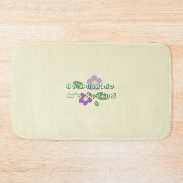 Item preview, Go Outside It's Spring Flowers Text Stickers Prints Posters Wall Art Magnet Home Coffee Cup Decoration TShirt Stationary Notebook Magnet Hat Kitchen Work School Office Redbubble Shop designed and sold by Saritas Boutique Shop.