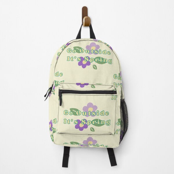 Item preview, Go Outside It's Spring Flowers Text Stickers Prints Posters Wall Art Magnet Home Coffee Cup Decoration TShirt Stationary Notebook Magnet Hat Kitchen Work School Office Redbubble Shop designed and sold by Saritas Boutique Shop.