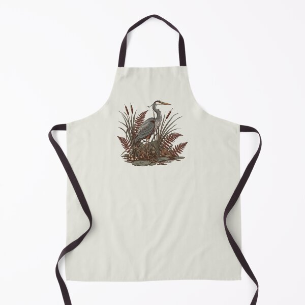 Item preview, Great Blue Heron in Quiet Marsh Reeds designed and sold by BirdsnStuff.