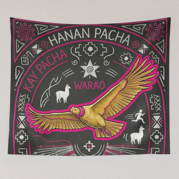 Item preview, Andean Condor and Inca Cosmology Neon Art designed and sold by HANANTI.