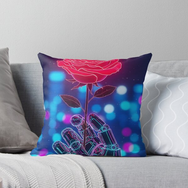 Item preview, Cyberpunk Romance - Neon Robot Hand Holding a Rose designed and sold by powersunlight.