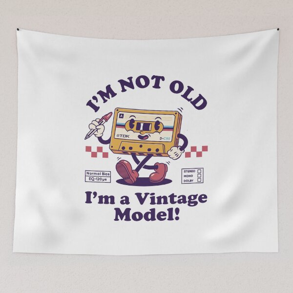 Item preview, I'm a Vintage Model - 90s Nostalgia Rubber Hose Cartoon designed and sold by Furtivo Vzla.