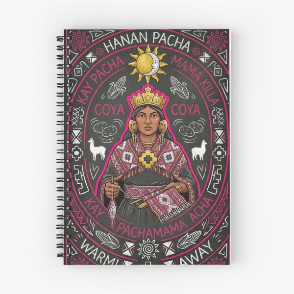 Item preview, Neon illustration of a Coya, an Inca woman weaver designed and sold by HANANTI.