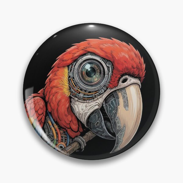 Item preview, Cybernetic Parrot – Biomechanical Robotic Bird Art designed and sold by dbNIGHT.