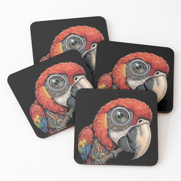 Item preview, Cybernetic Parrot – Biomechanical Robotic Bird Art designed and sold by dbNIGHT.