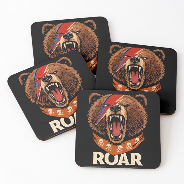 Item preview, Fierce Bear Illustration with Lightning Mark designed and sold by doodledat.