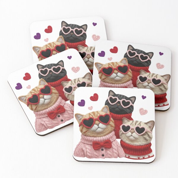 Item preview, Yarn Crochet Valentine Cat Design designed and sold by SarahRoseZenaun.