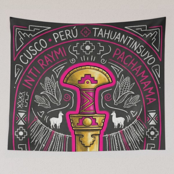 Item preview, Peruvian Tumi Ceremonial Dagger Neon Art designed and sold by HANANTI.