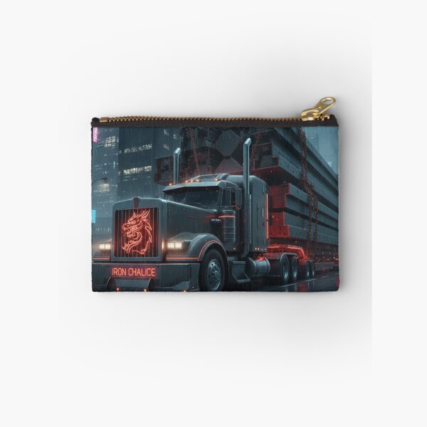 Item preview, Cyberpunk Iron Chalice Heavy Hauler - Futuristic Industrial Cargo Rig designed and sold by BounoWorld.