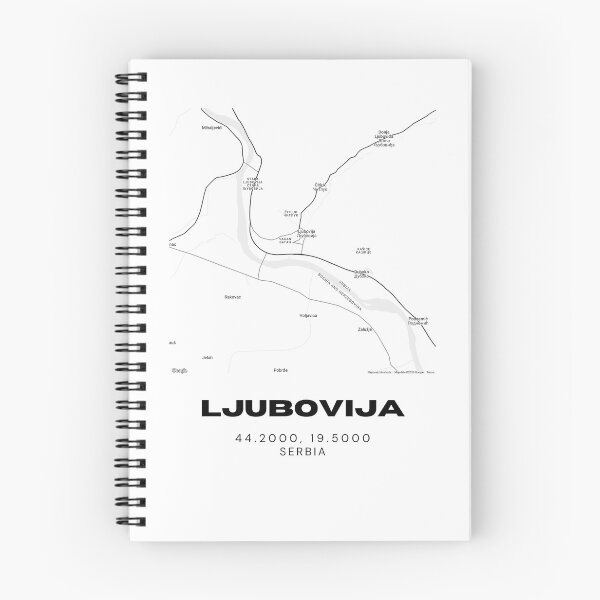 Item preview, Ljubovija Serbia Map Print | Minimalist City Road Map Wall Art designed and sold by RM-Journey.