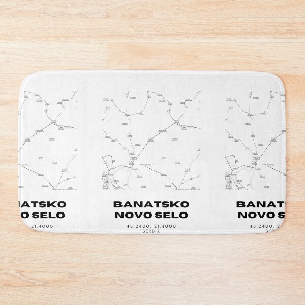 Item preview, Banatsko Novo Selo Serbia Map Print | Minimalist City Road Map Wall Art designed and sold by RM-Journey.